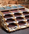 3D Wooden Card Holder Puzzle for Board Games A Sliding Card Case That Holds Up to 12 Decks Perfect for Family Game Night Tabletop and Role Playing Sessions A Mechanical Wood Build Kit for Adults, wooden 12-slot card holder