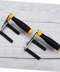 Gypsum Board Lifter And Tile Carrier Tool With Wide Base For Hauling Glass And Plasterboard showing heavy-duty grips and adjustable clamps.