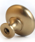 Side view of a champagne bronze zinc alloy cabinet knob for kitchen, bedroom, closets, drawers, and dressers