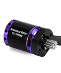 Stainless Steel 11T Motor Pinion Gear for 1721 Purple Viper Brushless Motor 0.4 Mod 2mm Shaft, installed on brushless motor.