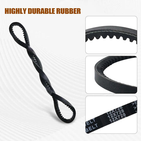 Rear Tine Tiller Belt For Earthquake Cultivator 12 X 728 4L Tooth HA Drive Belt Compatible With Versa Tiller Tough As Nails