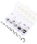 120 Piece Stainless Steel Snap Ring Set For Shaft Positioning And Engine Piston Connecting Rods E Type Retaining Rings Assortment in box