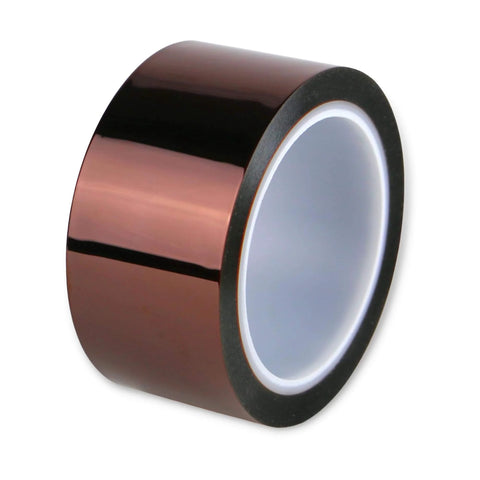 Polyimide Film Tape With Silicone Adhesive For Wave Solder And Hot Air Leveling Protection Of Gold PCB Contacts, amber roll close-up.