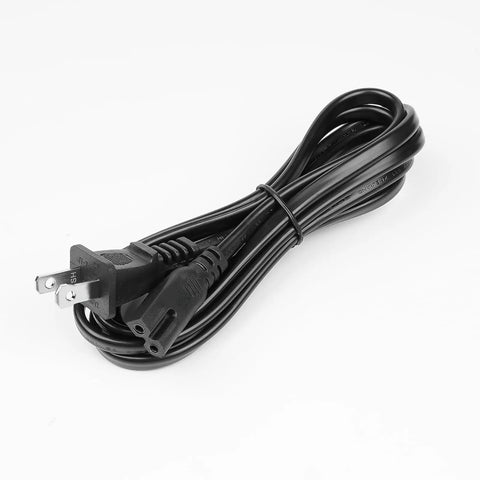 10 Foot 2 Prong Polarized Power Cord for TVs and Sewing Machines Beefy 18 AWG Cable in coiled view