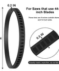 4 Pack 45 69 0010 Blade Pulley Tires For Deep Cut Band Saw Replacement, 6 Inch Outside Diameter, Half Inch Wide Rubber Belts