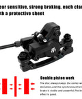 Black dual-piston MTB hydraulic disc brake caliper set with mounting bracket and hose for front and rear 160mm rotors
