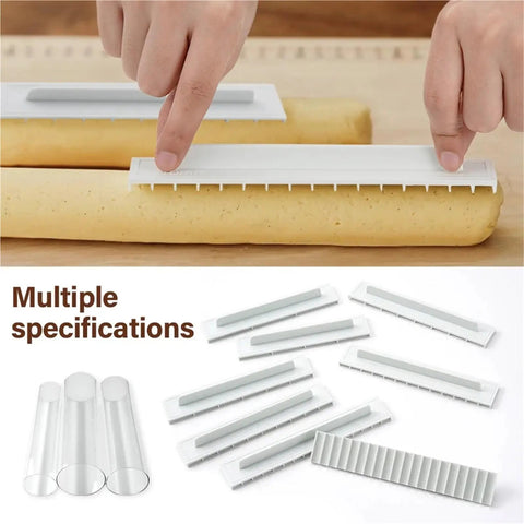 Using Nonstick Biscuit Mold with Integrated Cookie Cutter and Scale Ruler for Even Dough Thickness, Easy Demolding and Clean Shapes