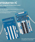 Slick 8S Battery Management System 28.8V 30A Lithium Battery Protection Circuit with integrated IC board, showing both sides of the circuit.