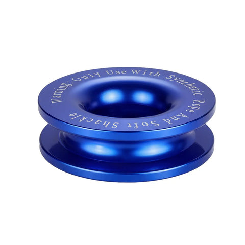 Beefed Up Winch Snatch Recovery Ring For ATV UTV SUV Off Road Trucks Aluminum Alloy With 66000 Pound Breaking Strength Rust Proof And Wear Resistant Rescue Gear For Easy Vehicle Recovery, blue anodized aluminum