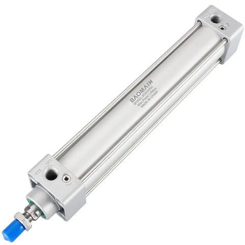 Built Tough Pneumatic Air Cylinder 63mm Bore 500mm Stroke Double Acting Single Rod With M16 By 1.5 Threaded Rod And Port Three Eighths Inch