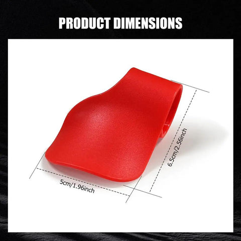 Heavy Duty Motorcycle Cruise Control Throttle Assist Grip For 7/8 Inch Bars Universal Accelerator Pad Non Slip Rocker Switch dimensions in red, 5cm x 6.5cm