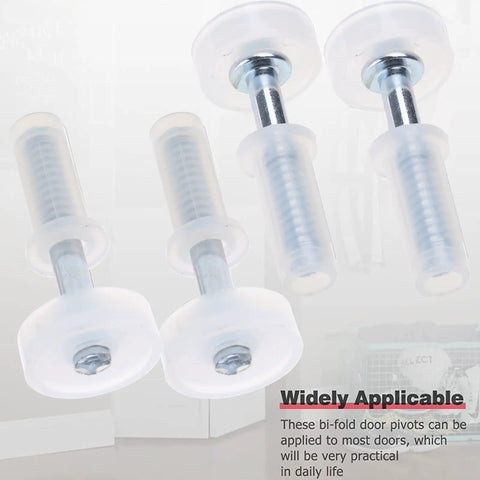 Heavy Duty 4 Pack Bi Fold Door Top Guide Wheel Hardware Kit for Smooth Sliding Closet System replacement hardware detail.