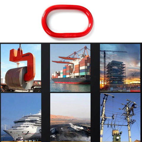 2 Ton Oblong Master Link Lashing Ring 2400 Lbs Lifting Capacity G80 Alloy Steel Powder Coated above industrial imagery