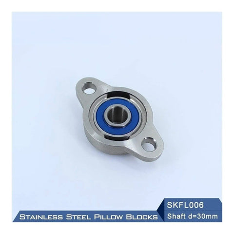 Premium Stainless Steel Bearing Housings SKFL006 For 30mm Shaft Size Pillow Block Units With SSKFL006 Design Handling Heavy Loads Like A Boss And Comes Ready to Install With Included M10 Bolts For Quick Setup On Any Rig Or Work. Stainless steel pillow block bearing housing SKFL006, 30mm bore