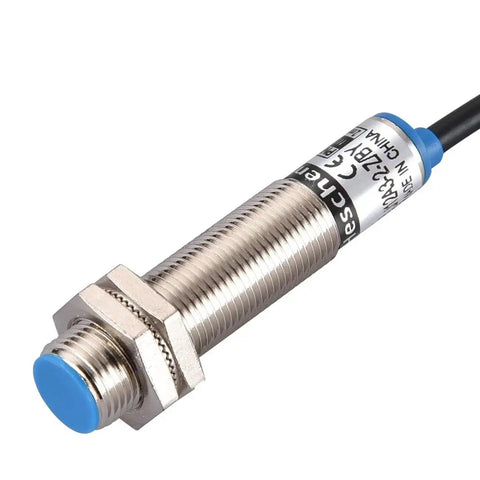Inductive Proximity Sensor Switch M12 Shield Type LJ12A3 2 Z BY 2mm Detect Distance 10 To 30 V DC 200mA PNP Normally Open 3 Wire Cable 120cm For Metal Detection and Automation, M12 threaded metal sensor with blue face and cable