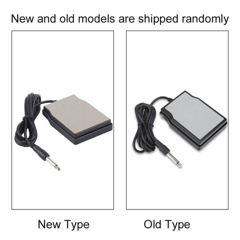 Durable Sustain Pedal Built To Last With Silicone Foot Pad And Steel Shell For Electronic Keyboards And Digital Pianos High Strength Damper Foot Controller Perfect For Home Practice Studio Use shown in new and old models with cables