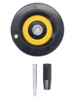 Top view of Table Saw Handwheel with detachable revolving handle, 14mm center hole, 125mm outer diameter, for lathe milling machines.
