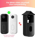 No Drill Doorbell Mount For Blink Video Doorbell 2Nd Gen Renter Friendly Tool Free Easy Installation Doorbell Not Included Black Security Mount For Apartments showing compatibility with Blink doorbells.