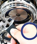 Installation of Blue Silicone Group Gasket For La Marzocco Espresso Machines Grouphead Replacement Part High Temp Seal