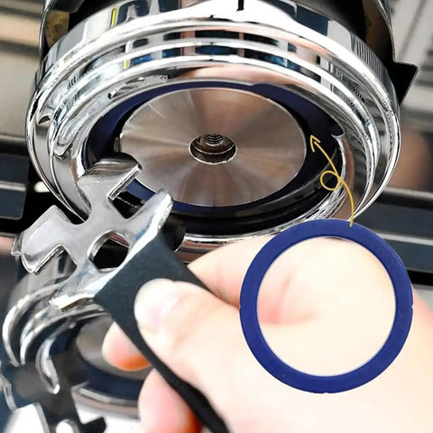 Installation of Blue Silicone Group Gasket For La Marzocco Espresso Machines Grouphead Replacement Part High Temp Seal