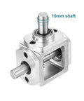 Right Angle Bevel Gearbox 1 To 1 Ratio With Single Output Shaft, 20 Tooth Bevel Gear, Aluminum Frame, DIY Module, 10mm Shaft