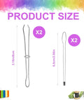 4 Pack Metal Drawstring Threaders For Easy Quick Insertion In Sweatpants, Hoodies, And Swim Trunks Stainless Steel Bodkin Threader Tweezers DIY Rope Tool Durable And Lightweight displayed with dimensions and styles