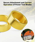 Close-up of Heavy Duty Blade Arbor Adapter Reducer Ring, premium brass material for concrete saws.
