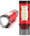 Red Magnetic Work Light With 650 Lumen Output, Your Go To 2 In 1 Flashlight For Camping, Jobsite And Workshop, Compatible With Milwaukee 12V Battery
