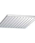8 Inch Square Rain Showerhead Chrome Finish With Brass Construction Easy Clean Nozzles And Pressure Compensating Flow Control For Consistent Spa Vibe Shower Experience Showerhead Only