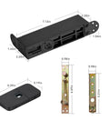 Self Closing Concealed Door Pivot Hinges Heavy Duty Spring Hydraulic 360 Degree Rotation system dimensions image