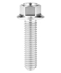 Super Tough Titanium Grade 5 Flange Hex Head Bolts M5x20mm Pack Of 6 For Bicycle, Car And Motorcycle Upgrades, Lightweight, Corrosion Resistant
