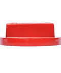 Universal Aluminum Jack Pad Puck Adapter For BMW Mini And Most Vehicles CNC Machined Billet Aluminum With Black Anodized Finish Keeps Rocker Panels From Getting Dinged During Lifts, side view, red finish
