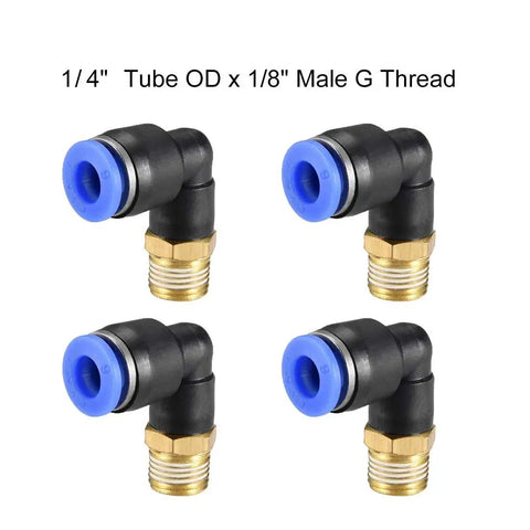 Heavy Duty 90 Degree Push To Connect Fitting 6Mm Tube To G1/8 Male Elbow For Pneumatic Air Systems Quick Snap Lock Couplers With No Sweat Setup Smooth Workflow Pack Of 10