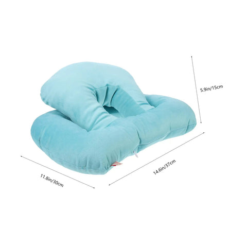 Office Desk Nap Pillow Ergonomic Face Down Rest Cushion Plush Lightweight Portable Sleep Pillow with dimensions 37x30x15 cm