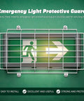 Wall Mount Exit Light Guard And Emergency Sign Shield Rugged Iron Cover For LED Exit Signs Wire Cage Protector in use
