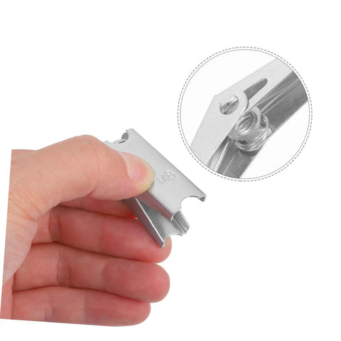 Close-up of hand holding a piece from the 12-Piece Galvanized Steel Toggle Wing Bolts Kit For Drywall Anchors Heavy Duty Expansion Hardware.