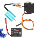 Smooth Operator Brushless Motor Esc Servo Combo With Upgraded Cooling System For Radio Control Cars, includes motor, ESC, and servo.
