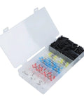 Rock Solid 420 Pc Solder Seal Wire Connector Kit With Heat Shrink Butt Terminals For Marine Auto And Home Electrical Wiring Projects Plus Color Coded Sleeves And Black Tubing For Watertight Seals, open organizer case