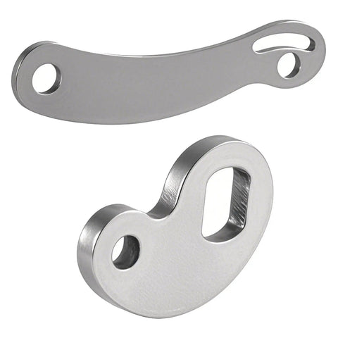 Universal Torque Arm Conversion Kit M14 for E-Bike Motors showing two steel components with holes for installation
