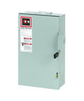 Front view of 3 Wire 2 Pole Fusible Safety Switch, General Duty, 240V AC, 60 Amp, B Series, NEMA 3R Outdoor Disconnect