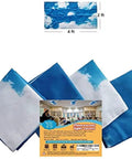 Cloudy Sky Fluorescent Light Covers 4x2 Feet 4 Pack With Magnetic Mounts Flame Retardant Fabric NFPA 701 Certified layout shown