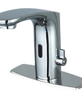 All-In-One Touchless Faucet With Polished Chrome Finish, Hands-Free Flow, Temperature Control Dial, Clean Modern Look