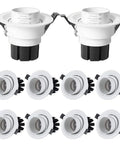 UWYTGF 10 Pack 4.5 Inch Gimbal Led Recessed Light adjustable focus design, featuring black cooling heatsink and orientation markings.