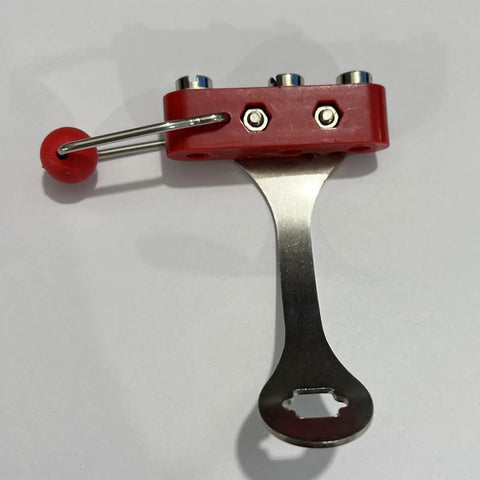 Red metal part of Pro Grade Fencing Epee Socket Replacement Parts For Clubs And Tourneys EF74 Blue 13.2cm Durable Metal Socket