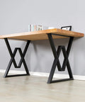 Beefy Industrial Modern Metal Table Legs 28 Inch High 24 Inch Wide DIY Dining Coffee Desk Workbench Base Black Set Of 2 Heavy Duty