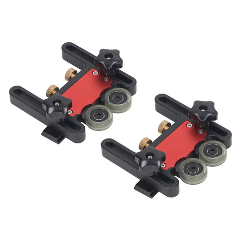 Beast Mode Adjustable Featherboard Kit With Smooth Polyurethane Wheels For Table Saw Feeding And Router Table Safety with adjustable rollers.
