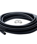 3/4 Inch Black Vinyl Tubing 10 Ft Flexible PVC Hose For Water Garden Pond Fountains And Light Gas Transfer, Low Pressure, Durable Safe, Includes 2 Clamps