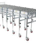 Rock Solid Expandable Conveyor Skate Built For Smooth Warehouse Moves And Adjustable Industrial Transport With Effortless Gliding Action Total Workhorse For Tight Spaces And Heavy Daily Hauls, featuring steel rollers and adjustable length.