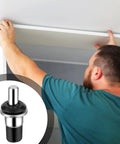 Man installing furniture with Spring Loaded Cabinet Repair Pins For DIY Home Fixes Replacement Pins For Cabinet Doors And Shelves.