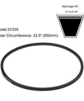 3V335 Rubber V Belt 33.5 Inch Length 0.38 Inch Width 0.315 Inch Thick For Industrial Power Transmission Neoprene Belt with diagram